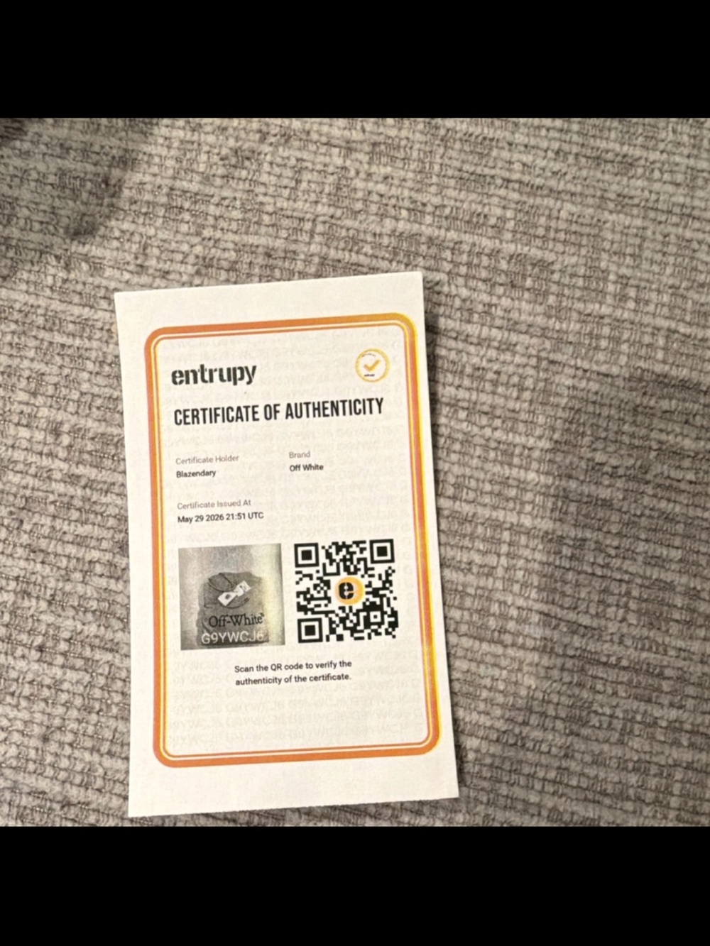 Off-White white hoodie with black logo and tag
